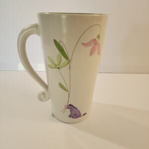Disney Store Eeyore with Flowers Tall Coffee Latte Mug